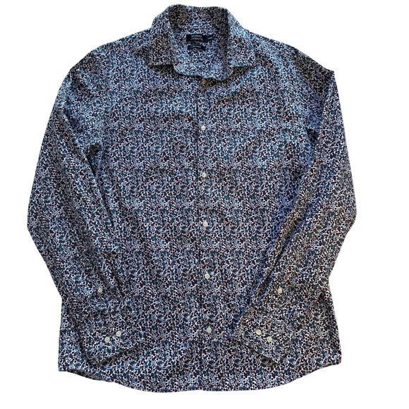 GALERIES LAFAYETTE Other - Galeries Lafayette Floral Print Men's Long Sleeve Button Down Shirt Size 41/42
